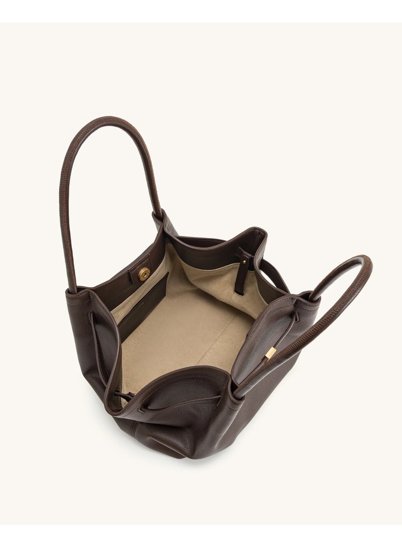 جي دبليو بي حقيبة هانا متوسطة الحجم - بني داكن - Image 5